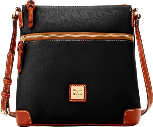 Dooney and Bourke Women's Crossbody in Pebble Grain Leather, Large Handbag with Adjustable Shoulder Strap