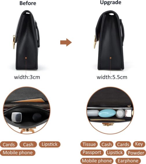 ECOSUSI Fanny Pack for Women PU Leather Belt Bag Waist Bag Fashion Waist Pack Pouch Small Purse for Party, Travel, Hiking - Image 7