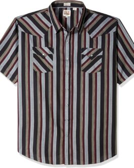 ELY CATTLEMAN Men’s Short Sleeve Stripe Western Shirt