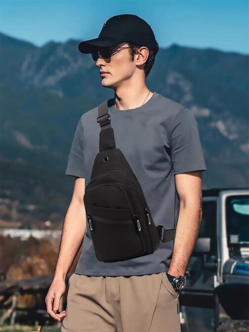 EVANCARY Small Sling Bag for Women Men, Sling Backpack Chest Daypack Crossbody Backpack for Travel Sports Running Hiking - Image 2