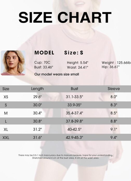 EXLURA Womens Summer Oversized T Shirts 2024 Casual Short Sleeve Loose Maternity Tops Crewneck Tunic Plus Gym Workout Top - Image 6