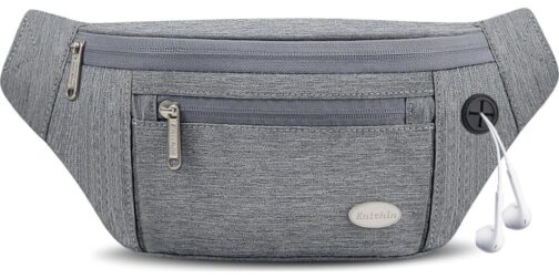 Entchin Fanny Pack for Women Men, Crossbody Bag with 4-Zipper Pockets, Large Capacity and Water Resistant Fashion Bum Bags for Hiking Running Travel Cycling - Image 8