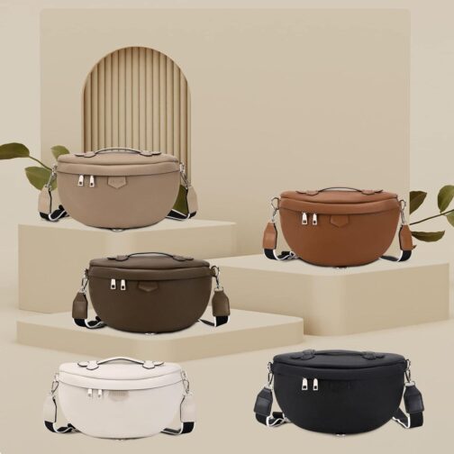 Eslcorri Crossbody Bags for Women - Fashion Sling Purse Shoulder Bag Fanny Pack Leather Causal Chest Bum Bag Cross Body Purse - Image 9