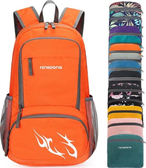 FENGDONG 35L Lightweight Foldable Waterproof Packable Travel Small Hiking Backpack Daypack for men women