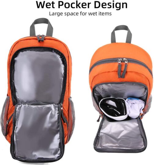 FENGDONG 35L Lightweight Foldable Waterproof Packable Travel Small Hiking Backpack Daypack for men women - Image 6