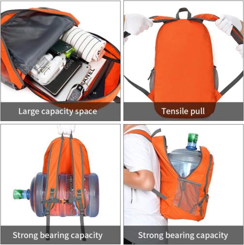 FENGDONG 35L Lightweight Foldable Waterproof Packable Travel Small Hiking Backpack Daypack for men women - Image 5