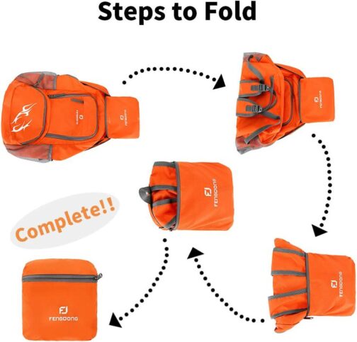 FENGDONG 35L Lightweight Foldable Waterproof Packable Travel Small Hiking Backpack Daypack for men women - Image 3