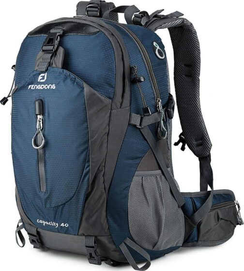 FENGDONG 40L Waterproof Lightweight Hiking,Camping,Travel Backpack for Men Women
