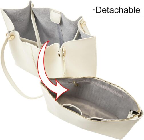 FOXLOVER Genuine Leather Shoulder Bags for Women Large Capacity Women's Tote Top-Handle Handbags with 2 Ways - Image 6
