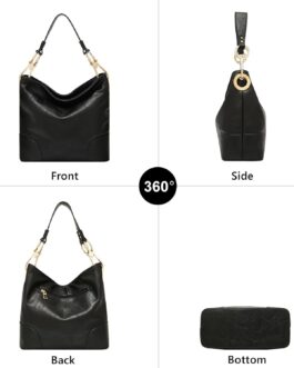 FOXLOVER Womens Faux Leather Hobo Bags Vintage Large Crossbody Shoulder Purse Ladies Tote Handbags