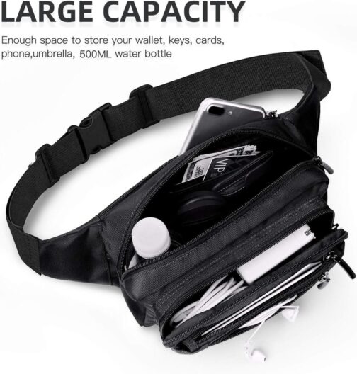 FREETOO Waist Pack Bag Fanny Pack for Men&Women Hip Bum Bag with Adjustable Strap for Outdoors Workout Traveling Casual Running Hiking Cycling - Image 3