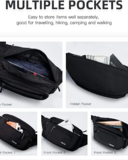 FREETOO Waist Pack Bag Fanny Pack for Men&Women Hip Bum Bag with Adjustable Strap for Outdoors Workout Traveling Casual Running Hiking Cycling