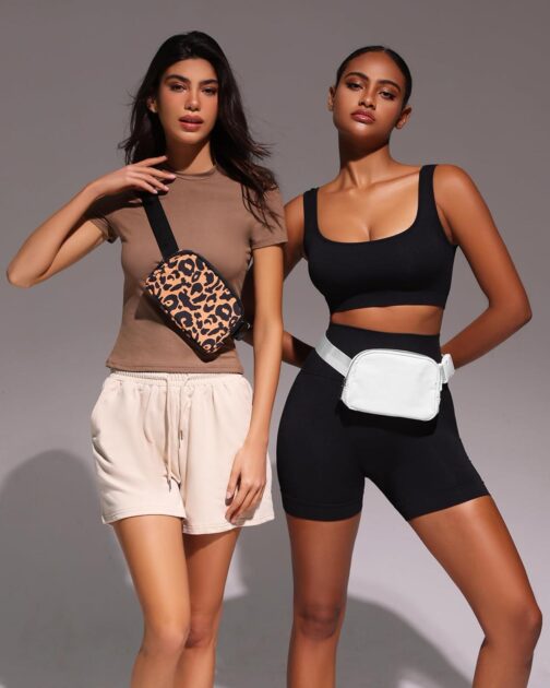 Fanny Pack Crossbody Bag Trendy Waterproof Small Sling Cross Body Purse for Women Men Fashion Waist Packs Mini Belt Bag Pouch Chest Bum Hip Bag Lulu Dupes for Travel Vacation Running White - Image 2