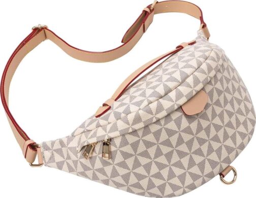 Fanny Pack Crossbody Bags for Women, Sling Bag for Women Small Belt Chest Bum Bag Checkered fanny packs for women Designer