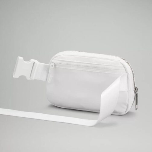 Fanny Pack Crossbody Bag Trendy Waterproof Small Sling Cross Body Purse for Women Men Fashion Waist Packs Mini Belt Bag Pouch Chest Bum Hip Bag Lulu Dupes for Travel Vacation Running White - Image 3