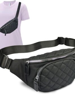 Fanny Pack for Women Crossbody,Fashionable Waist Pack Purse Cute Belt Bags for Teen Girls,Fashion Gifts Bum Bag Fannie Pack for Travel Running Walking (Black02)