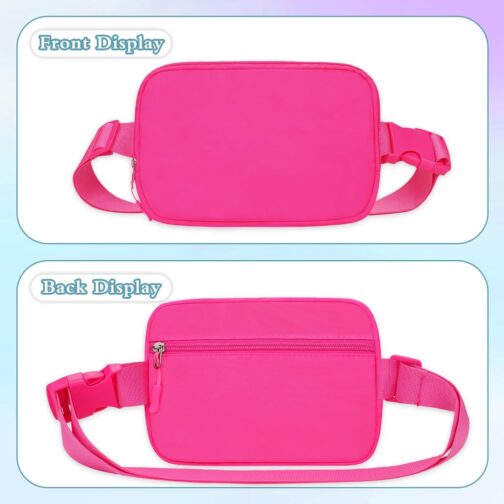 Fanny Packs For Women Men - Fanny Pack Crossbody Bags - Over The Shoulder Fanny Pack - Belt Bag With Adjustable Strap - Fashion Cross Body Fanny Pack For Running Workout Hiking Travel(Rose - Image 5