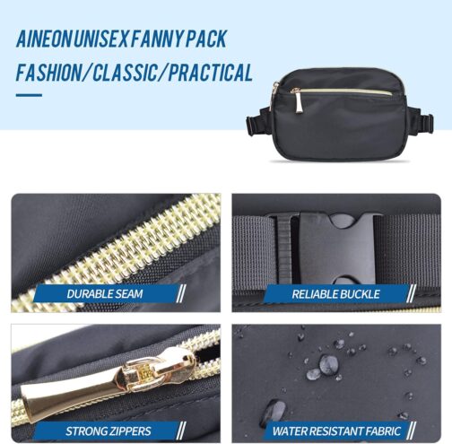 Fanny Packs for Women Men Fashion Plus Size Waist Pack Belt Bag Fanny Pack for Girls Boys with 5 Pockets Adjustable Belt, Cute Bum Bag Hip Bags for Travel Disney Running - Image 5