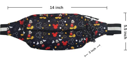 Fanny Packs for Women Men Black Cute Cartoon Fanny Pack Crossbody Bags Fashion Waist Packs - Image 4
