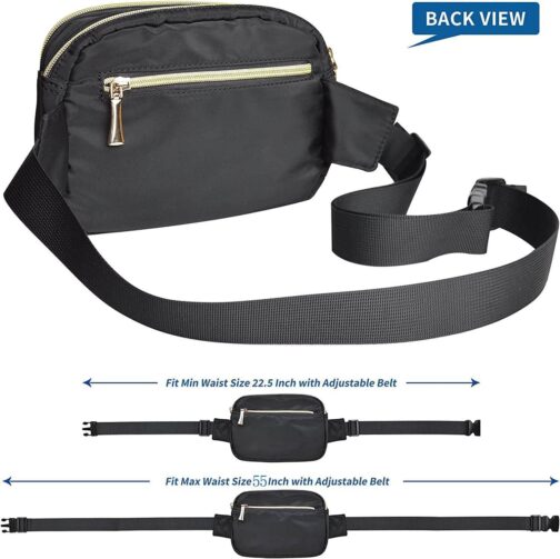 Fanny Packs for Women Men Fashion Plus Size Waist Pack Belt Bag Fanny Pack for Girls Boys with 5 Pockets Adjustable Belt, Cute Bum Bag Hip Bags for Travel Disney Running - Image 3