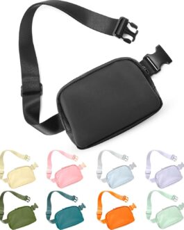Fanny Packs for Women Fashionable Crossbody Belt Bag Bum Bag, Men Waist Packs bag with Adjustable straps for Running, Hiking, Travel