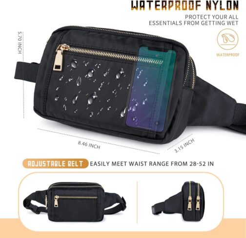 Fanny Packs for Women Men, Fashion Waist Pack Belt Bags for Teen Girls with Multi-Pockets Adjustable Belts, Cute Fanny Pack Bum Bag for Disney Travel Hiking Cycling - Image 5