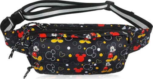 Fanny Packs for Women Men Black Cute Cartoon Fanny Pack Crossbody Bags Fashion Waist Packs