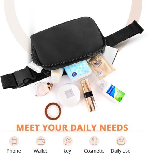 Fanny Packs for Women Fashionable Crossbody Belt Bag Bum Bag, Men Waist Packs bag with Adjustable straps for Running, Hiking, Travel - Image 4