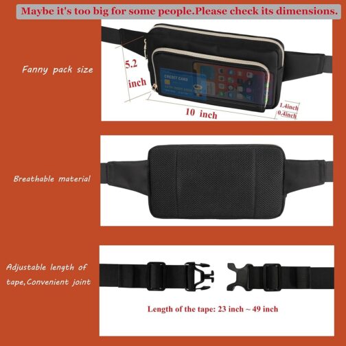 Fanny Packs for Women Fashionable Cute Womens Bum Hip Belt Waist Bag Fanny Pack for Women Crossbody with Adjustable Belts for Disney Hiking Walking Shoping - Image 5