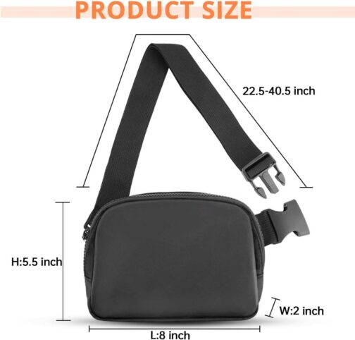 Fanny Packs for Women Fashionable Crossbody Belt Bag Bum Bag, Men Waist Packs bag with Adjustable straps for Running, Hiking, Travel - Image 2