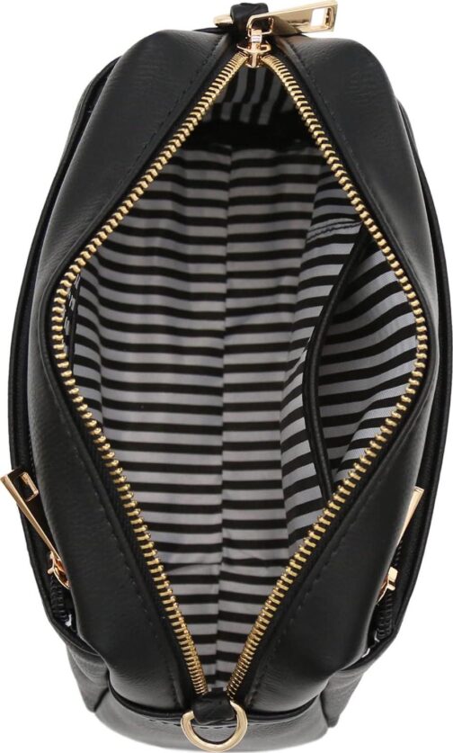 FashionPuzzle Triple Zip Small Crossbody Bag - Image 5