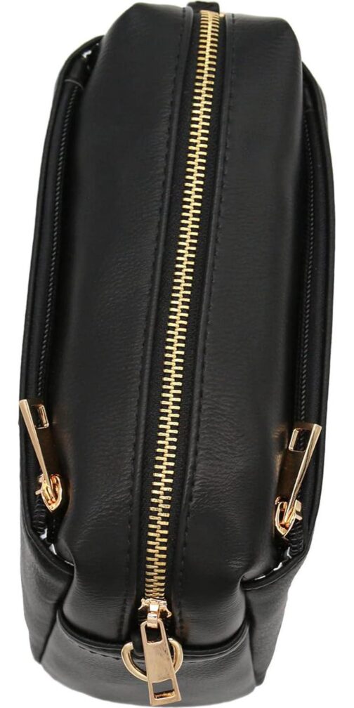FashionPuzzle Triple Zip Small Crossbody Bag - Image 4