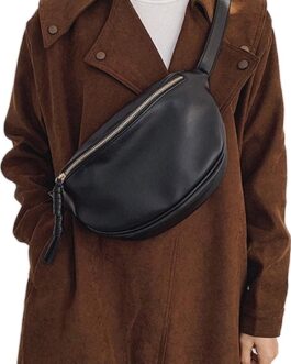 Fashion Women Waist Bag Fanny Pack Large Capacity Crossbody Chest Bags Banana Pack PU Leather Ladies Belt Bag Waist Pack