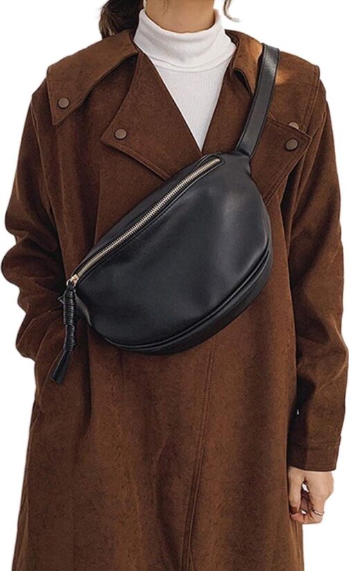 Fashion Women Waist Bag Fanny Pack Large Capacity Crossbody Chest Bags Banana Pack PU Leather Ladies Belt Bag Waist Pack - Image 2