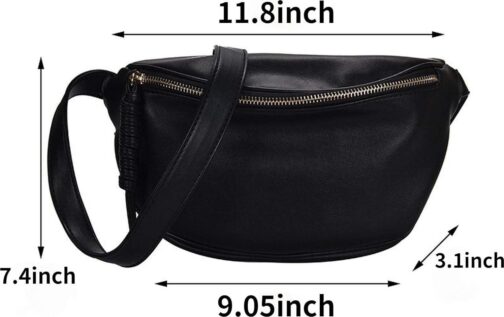 Fashion Women Waist Bag Fanny Pack Large Capacity Crossbody Chest Bags Banana Pack PU Leather Ladies Belt Bag Waist Pack - Image 5