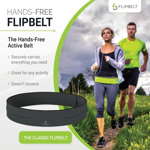 FlipBelt Classic Running Belt, Running Fanny Pack for Women and Men, Non Chafing Waist Band Pack for Phone, Moisture Wicking Storage Belt, USA Company - Image 2