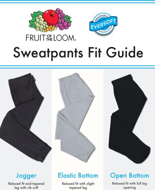 Fruit of the Loom Men's Eversoft Fleece Open Bottom Sweatpants with Pockets, Relaxed Fit, Moisture Wicking, Breathable - Image 4