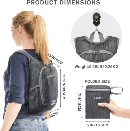 G4Free 10L/15L Hiking Backpack Lightweight Packable Hiking Daypack Small Travel Outdoor Foldable Shoulder Bag - Image 4