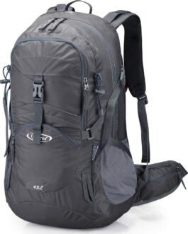 G4Free 45L Hiking Travel Backpack Waterproof with Rain Cover, Outdoor Camping Daypack for Men Women