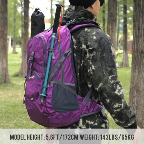 G4Free 45L Hiking Travel Backpack Waterproof with Rain Cover, Outdoor Camping Daypack for Men Women - Image 5