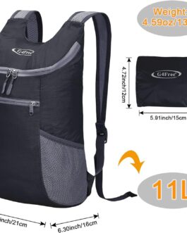 G4Free Lightweight Packable Hiking Backpack for Men Women Small Hiking Daypacks Foldable Shoulder Pack Casual Outdoor Bag 11L