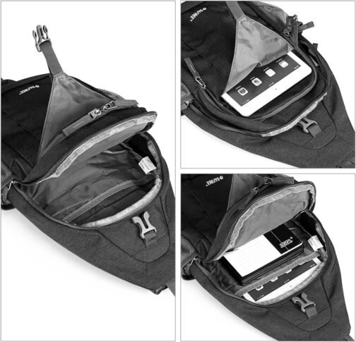 G4Free Sling Bag RFID Blocking Sling Backpack Crossbody Chest Bag Daypack for Hiking Travel(Black) - Image 10