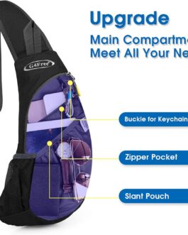 G4Free Sling Bags Men and Women Shoulder Backpack Small Cross Body Chest Sling Backpack (Black)