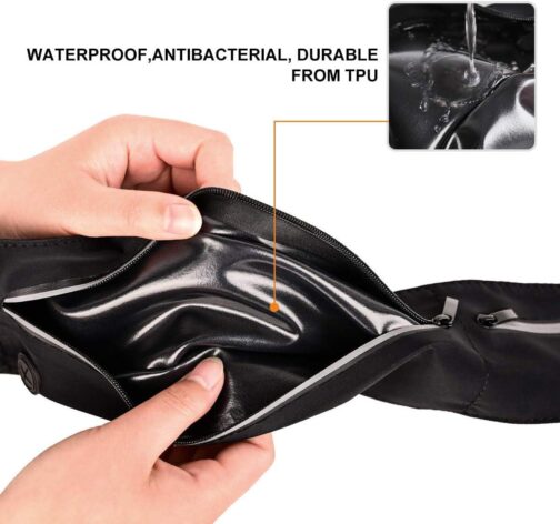 GUZACK Slim Running Belt for Phone 6.8'', Ultra Light Running Belts for Women/Men, Zipper Waterproof Running Waist Pack, Reflective Running Fanny Pack With 3 Separate pouch - Image 3