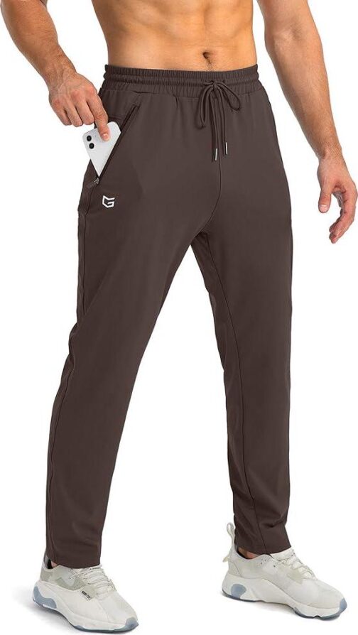 G Gradual Men's Sweatpants with Zipper Pockets Tapered Joggers for Men Athletic Pants for Workout, Jogging, Running