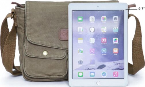 Gootium Canvas Messenger Bag - Vintage Crossbody Shoulder Bag Military Satchel - Image 5
