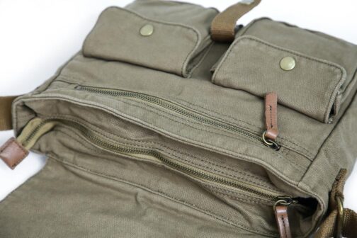 Gootium Canvas Messenger Bag - Vintage Crossbody Shoulder Bag Military Satchel - Image 8