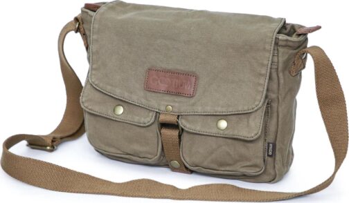 Gootium Canvas Messenger Bag - Vintage Crossbody Shoulder Bag Military Satchel - Image 3