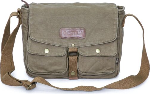 Gootium Canvas Messenger Bag - Vintage Crossbody Shoulder Bag Military Satchel - Image 2