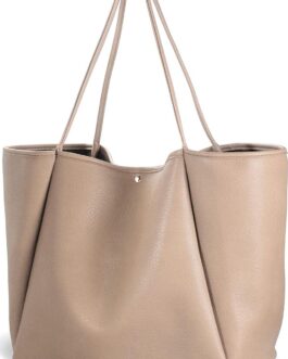 HOXIS Oversize Vegan Leather Tote Women Weekender Bag Shopper Handbag Travel Purse